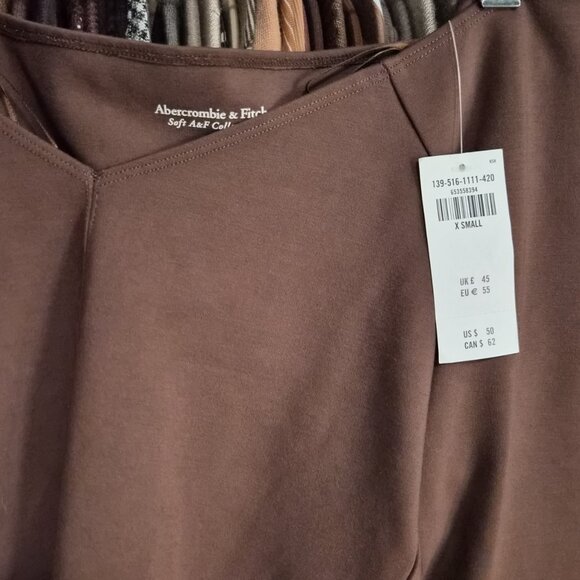 NWT Abercrombie & Fitch Brown Long Sleeve Top - Picture 3 of 8
